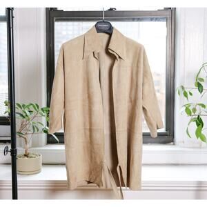 Dolce & Gabbana Vintage Beige Belted Leather Jacket (IT42-48) Unique